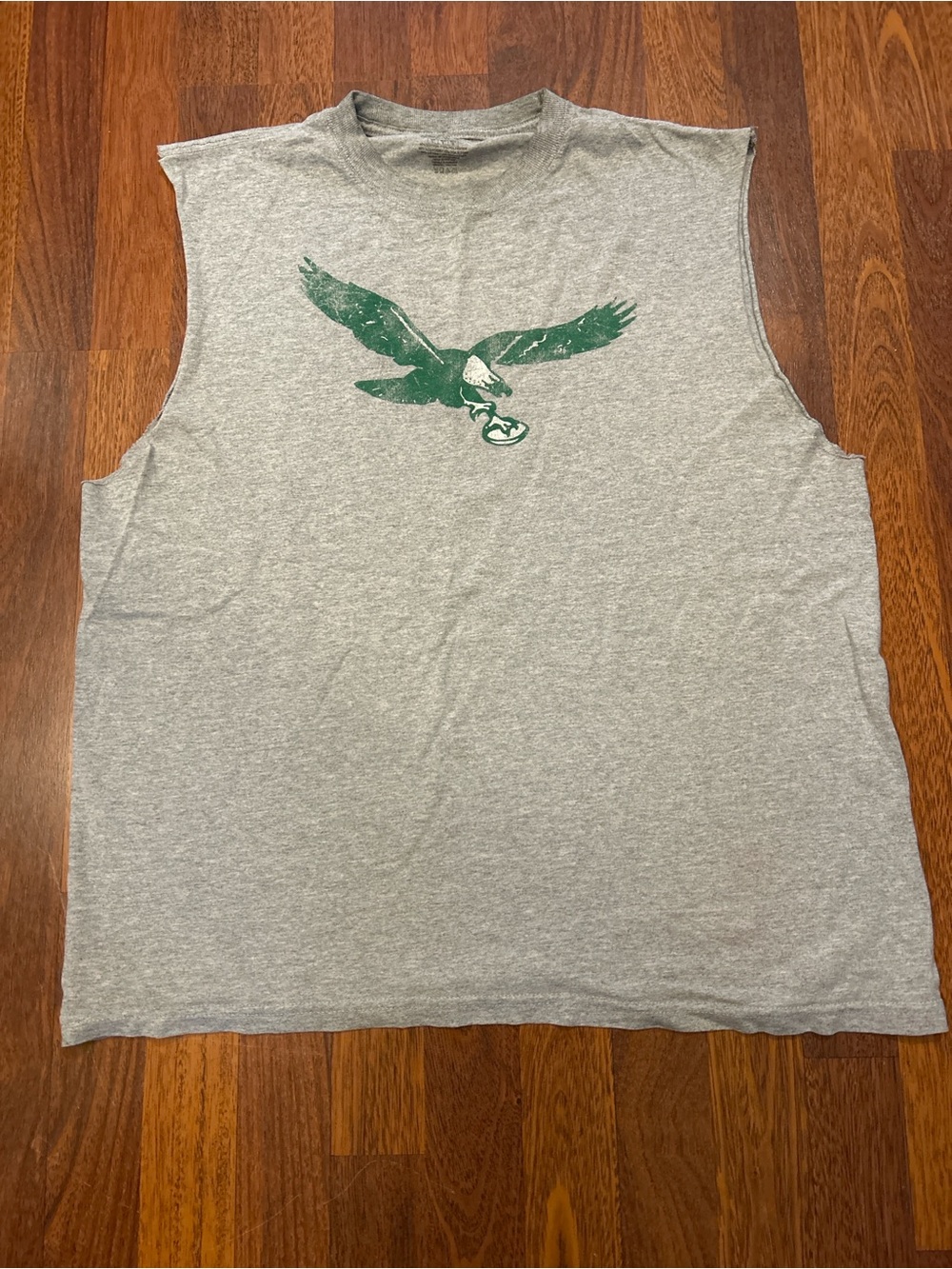 Reebok Philadelphia Eagles Ron Jaworski Cutoff Tank Tshirt Retro Logo Size Large